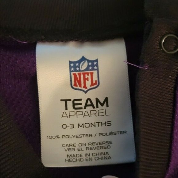 NFL Team apparel infant size 0-3 months Baltimore Ravens ruffle back bodysuit - Picture 4 of 5